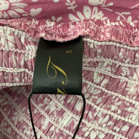 Seta T Women's Casual Floral Crew Neck Cap Sleeve Boho Flowy Midi Dress Size S - Picture 10 of 16